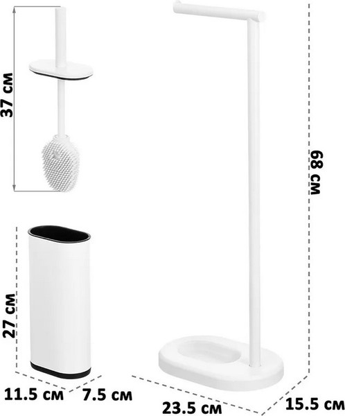 Стойка для туалетной бумаги с ершиком El Casa 240661