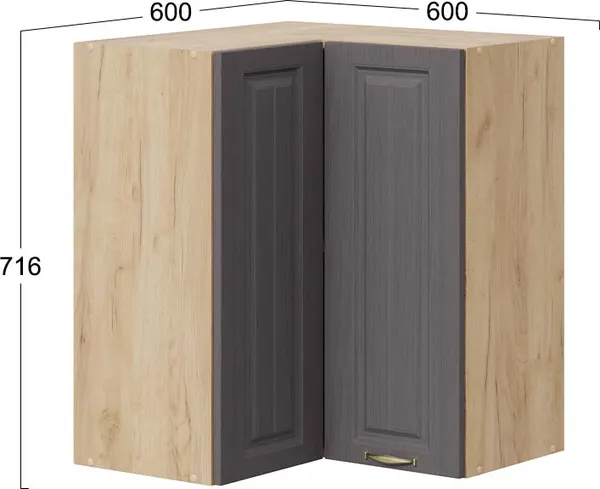 Шкаф навесной для кухни ТриЯ Лина 1В6УП угловой прямой