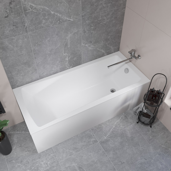 Ванна акриловая Lauter Aurora 170x70 / 21010070 (с каркасом и сифоном 21Y32000 хром)