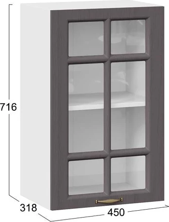 Шкаф навесной для кухни ТриЯ Лина 1ВВ45 с одной дверью