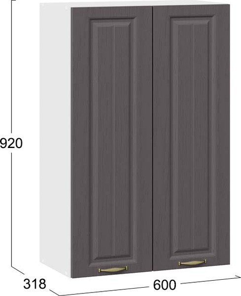 Шкаф навесной для кухни ТриЯ Лина 1ВВ6 с двумя дверьми