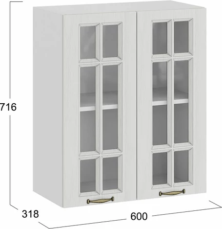 Шкаф навесной для кухни ТриЯ Лина 1ВВ6С с двумя дверьми