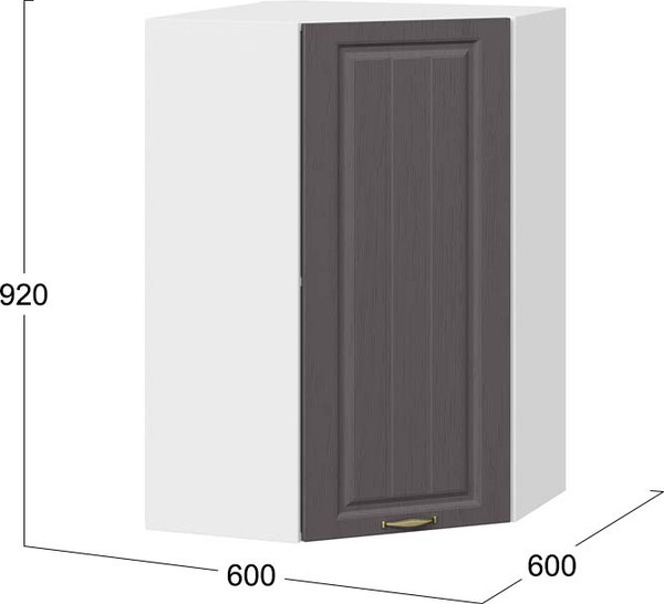 Шкаф навесной для кухни ТриЯ Лина 1ВВ6У угловой