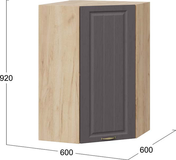 Шкаф навесной для кухни ТриЯ Лина 1ВВ6У угловой