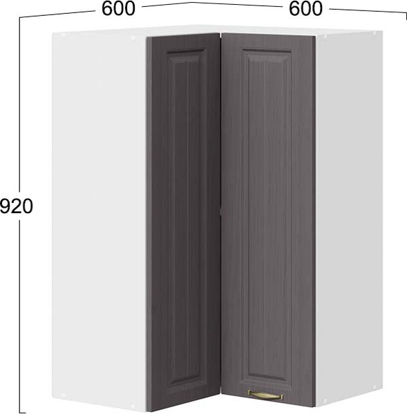 Шкаф навесной для кухни ТриЯ Лина 1ВВ6УП угловой прямой