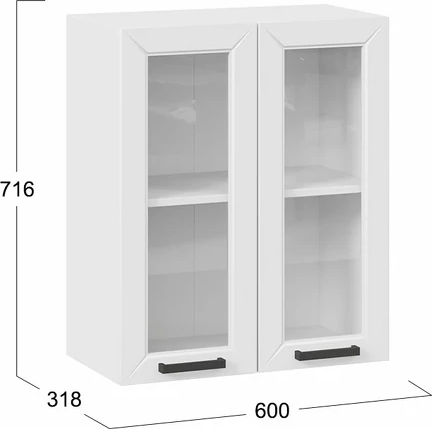 Шкаф навесной для кухни ТриЯ Лорас 1ВВ6С с двумя дверьми