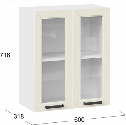 Шкаф навесной для кухни ТриЯ Лорас 1ВВ6С с двумя дверьми