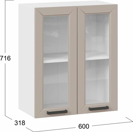 Шкаф навесной для кухни ТриЯ Лорас 1ВВ6С с двумя дверьми