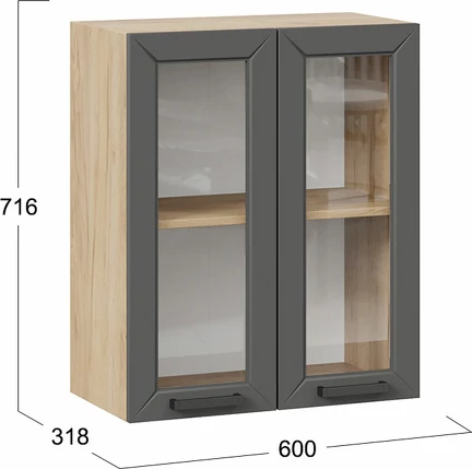 Шкаф навесной для кухни ТриЯ Лорас 1ВВ6С с двумя дверьми