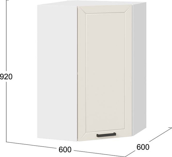 Шкаф навесной для кухни ТриЯ Лорас 1ВВ6У угловой