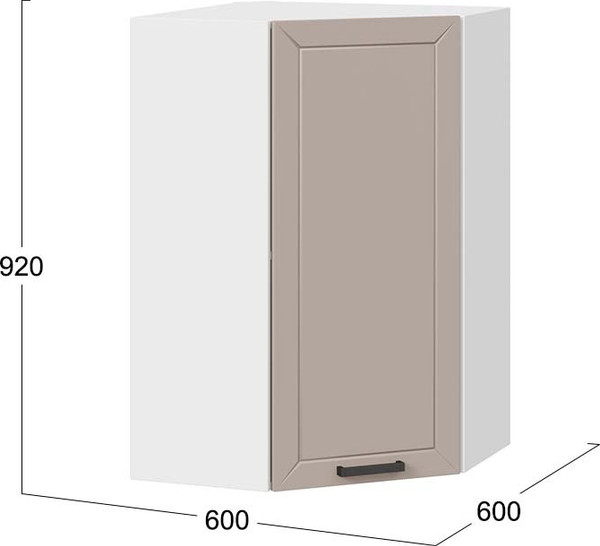 Шкаф навесной для кухни ТриЯ Лорас 1ВВ6У угловой