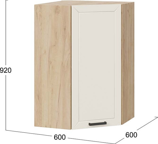 Шкаф навесной для кухни ТриЯ Лорас 1ВВ6У угловой