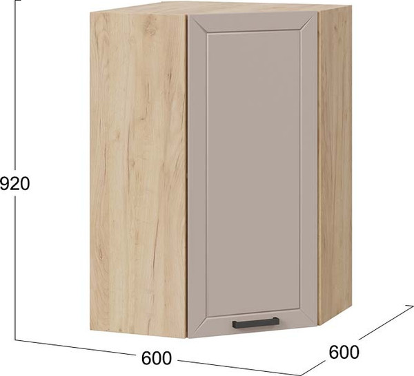 Шкаф навесной для кухни ТриЯ Лорас 1ВВ6У угловой 