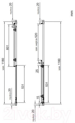 Душевой уголок Omnires Chelsea NDP12X + NDR80X