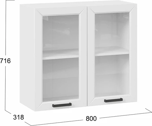 Шкаф навесной для кухни ТриЯ Лорас 1ВВ8С с двумя дверьми