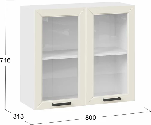 Шкаф навесной для кухни ТриЯ Лорас 1ВВ8С с двумя дверьми