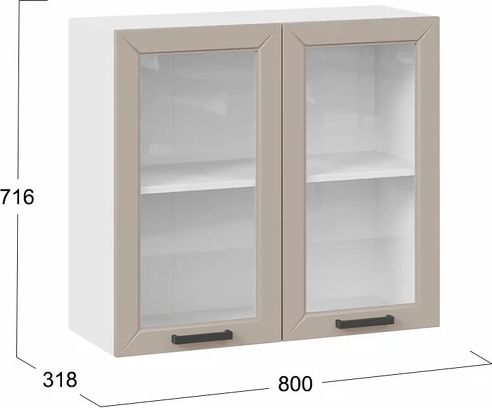 Шкаф навесной для кухни ТриЯ Лорас 1ВВ8С с двумя дверьми