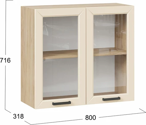 Шкаф навесной для кухни ТриЯ Лорас 1ВВ8С с двумя дверьми