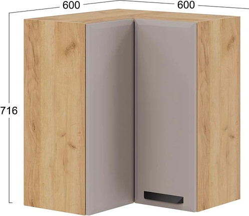 Шкаф навесной для кухни ТриЯ Тиана 1В6УП угловой прямой