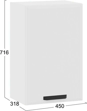 Шкаф навесной для кухни ТриЯ Тиана 1ВВ5 с одной дверью