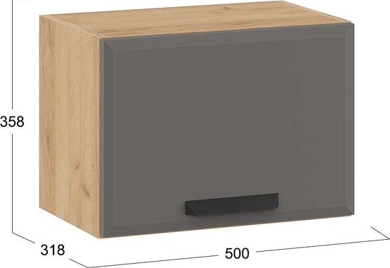 Шкаф навесной для кухни ТриЯ Тиана 1ВВ5Г с одной откидной дверью