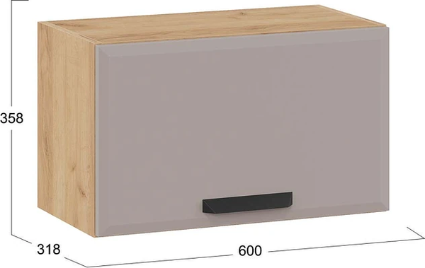 Шкаф навесной для кухни ТриЯ Тиана 1ВВ6Г с одной откидной дверью