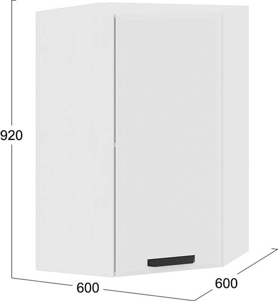 Шкаф навесной для кухни ТриЯ Тиана 1ВВ6У угловой