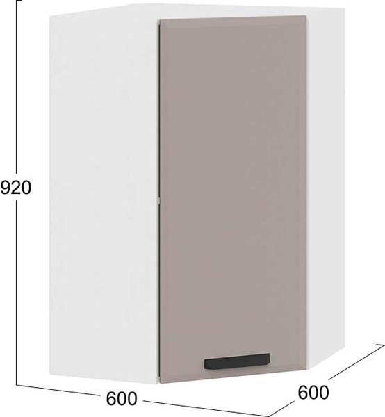 Шкаф навесной для кухни ТриЯ Тиана 1ВВ6У угловой