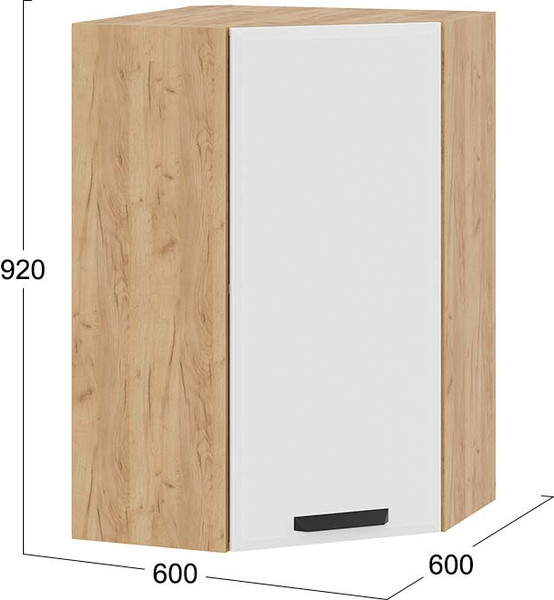 Шкаф навесной для кухни ТриЯ Тиана 1ВВ6У угловой