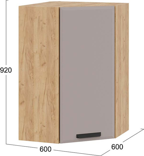 Шкаф навесной для кухни ТриЯ Тиана 1ВВ6У угловой