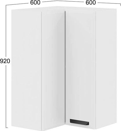 Шкаф навесной для кухни ТриЯ Тиана 1ВВ6УП угловой прямой