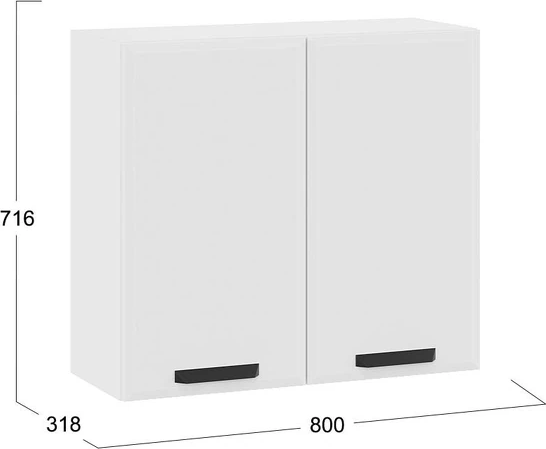 Шкаф навесной для кухни ТриЯ Тиана 1ВВ8 с двумя дверьми