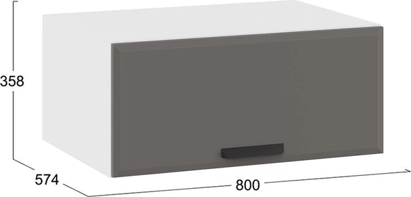 Шкаф навесной для кухни ТриЯ Тиана 1ВВ8Г с одной откидной дверью