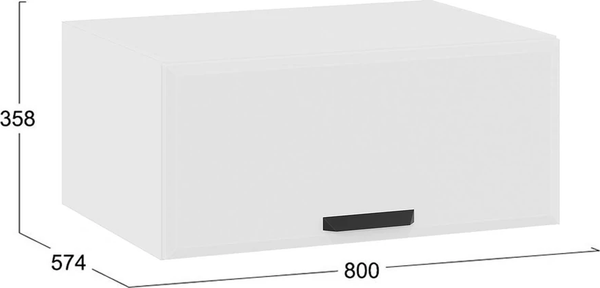 Шкаф навесной для кухни ТриЯ Тиана 1ВВ8Г с одной откидной дверью