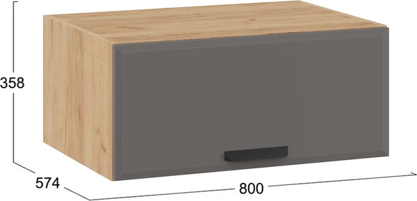 Шкаф навесной для кухни ТриЯ Тиана 1ВВ8Г с одной откидной дверью