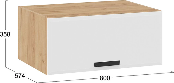 Шкаф навесной для кухни ТриЯ Тиана 1ВВ8Г с одной откидной дверью