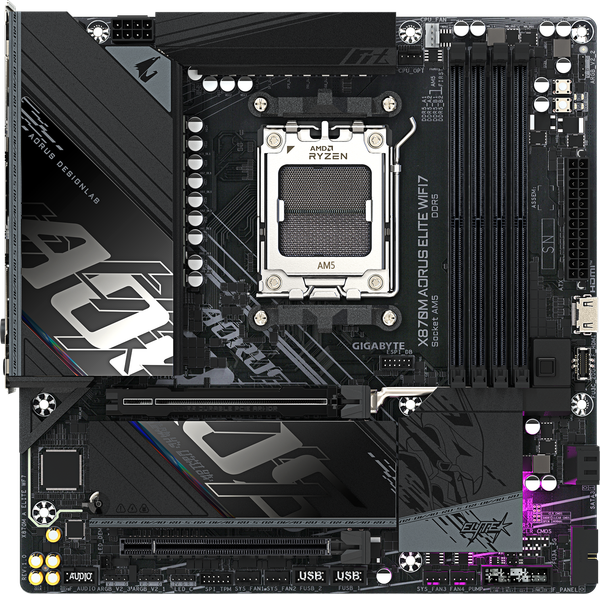 Материнская плата Gigabyte X870M Aorus Elite WF7 - фото