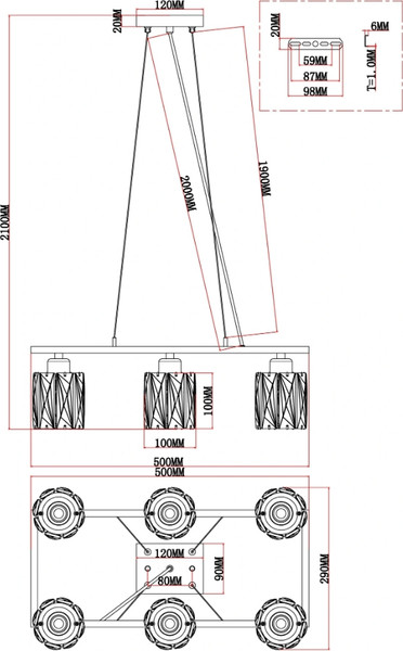 Люстра Moderli Prismique / V11709-6P