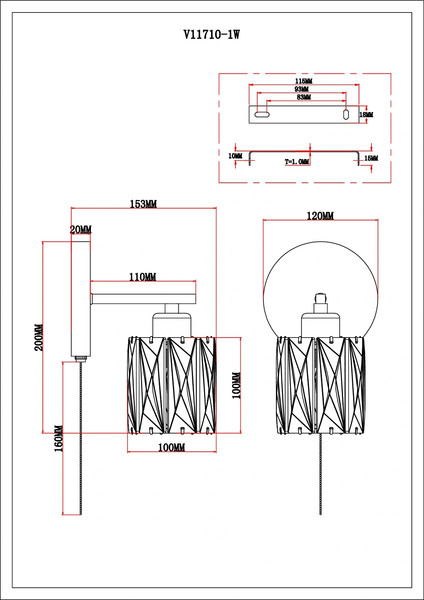 Бра Moderli Prismique / V11710-1W