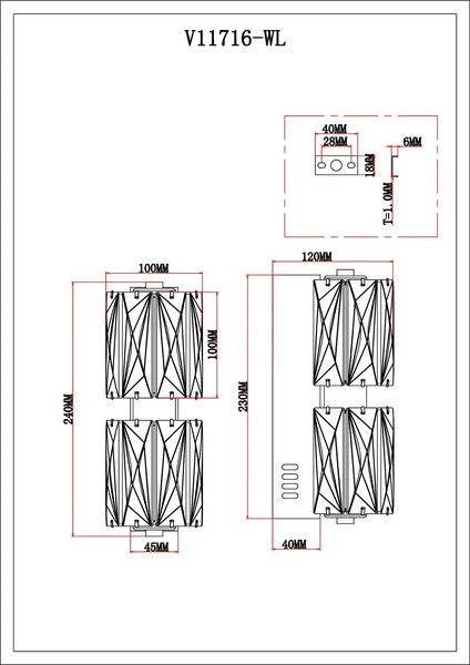 Бра Moderli Prismique / V11716-WL