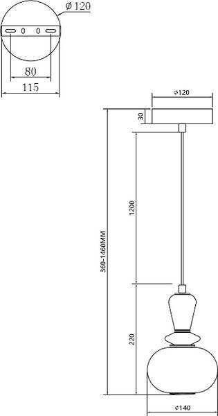Потолочный светильник Moderli Glaze / V11697-PL