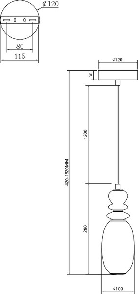 Потолочный светильник Moderli Glaze / V11699-PL