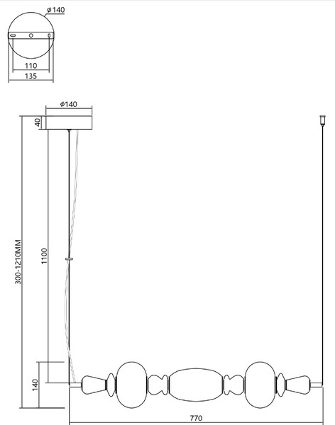 Люстра Moderli Glaze / V11701-PL