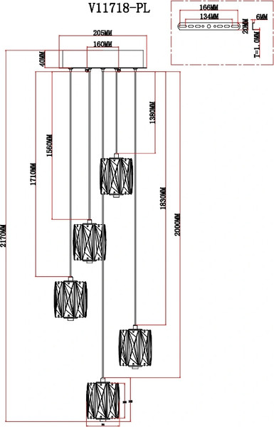 Люстра Moderli Prismique / V11718-PL