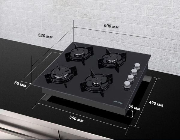 Газовая варочная панель Simfer H60K40S000