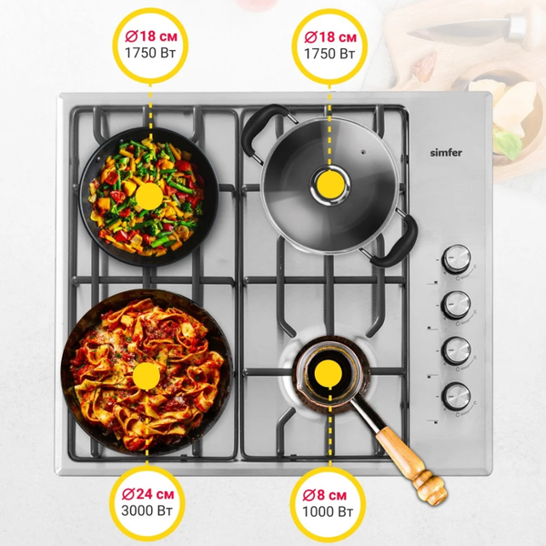 Газовая варочная панель Simfer H60Q40M471