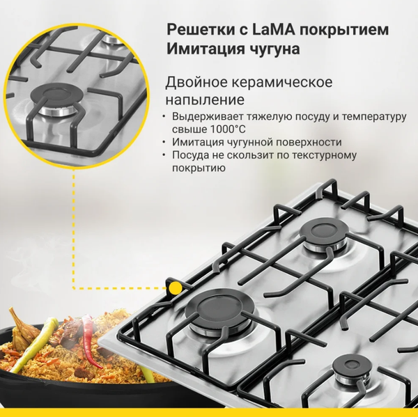 Газовая варочная панель Simfer H60Q40M471