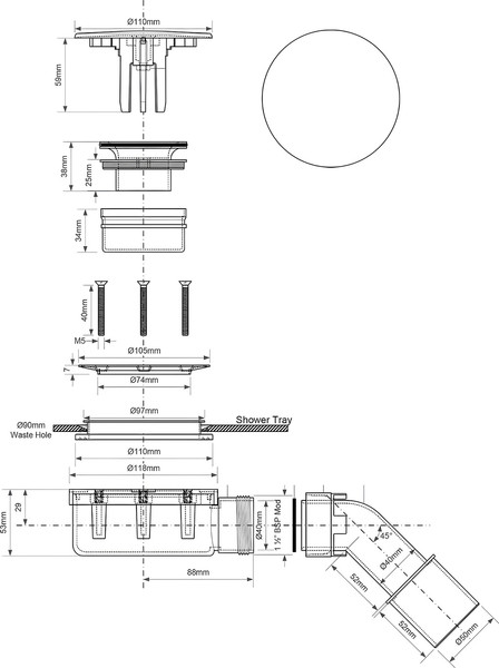Сифон McAlpine MP2730L3H-CPN