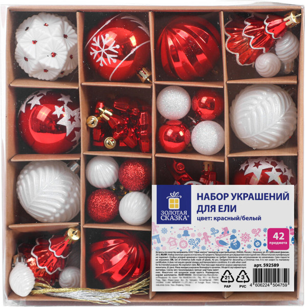 Набор елочных игрушек Золотая сказка 592589