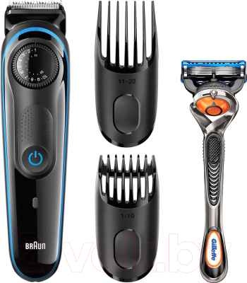 Триммер Braun BT5040 с бритвой Gillette Fusion 5 ProGlide + 2 кассеты - фото